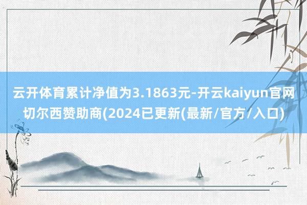 云开体育累计净值为3.1863元-开云kaiyun官网切尔西赞助商(2024已更新(最新/官方/入口)