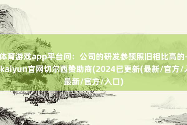 体育游戏app平台问：公司的研发参预照旧相比高的-开云kaiyun官网切尔西赞助商(2024已更新(最新/官方/入口)